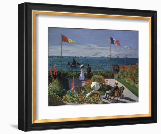 Jardin a? Sainte-Adresse, 1866/1867-Claude Monet-Framed Art Print