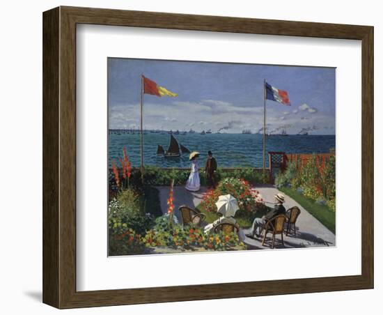 Jardin a? Sainte-Adresse, 1866/1867-Claude Monet-Framed Art Print