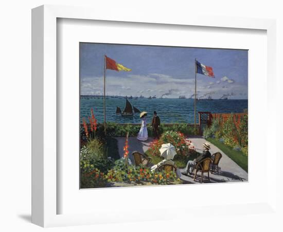 Jardin a? Sainte-Adresse, 1866/1867-Claude Monet-Framed Art Print