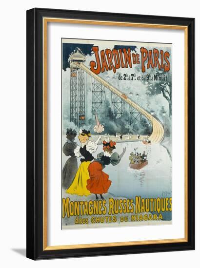 Jardin De Paris, Water Coaster also known as Niagara Falls-Georges Henri Jean Isidore Meunier-Framed Giclee Print