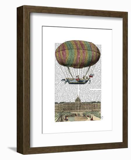 Jardin De Tuileries Hot Air Balloon-Fab Funky-Framed Art Print