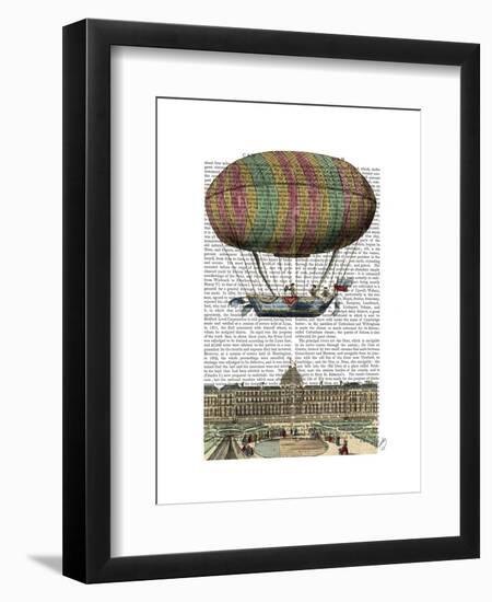 Jardin De Tuileries Hot Air Balloon-Fab Funky-Framed Art Print