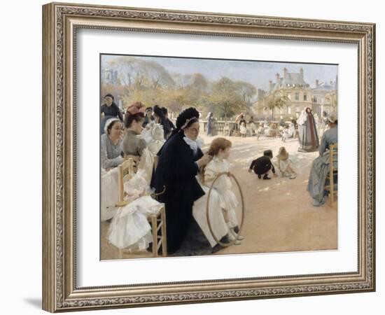 Jardin du Luxembourg (The Luxembourg Gardens), Paris. 1887-Albert Edelfelt-Framed Giclee Print