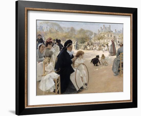 Jardin du Luxembourg (The Luxembourg Gardens), Paris. 1887-Albert Edelfelt-Framed Giclee Print