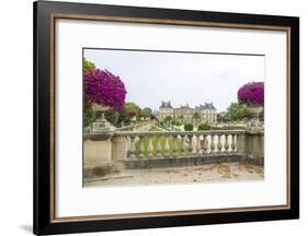 Jardin Du Luxembourg with Palace du Luxembourg with formal garden-Sylvia Gulin-Framed Photographic Print