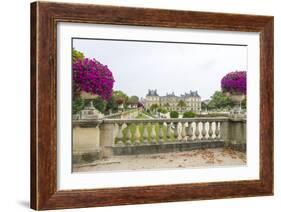Jardin Du Luxembourg with Palace du Luxembourg with formal garden-Sylvia Gulin-Framed Photographic Print