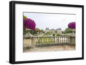 Jardin Du Luxembourg with Palace du Luxembourg with formal garden-Sylvia Gulin-Framed Photographic Print