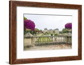 Jardin Du Luxembourg with Palace du Luxembourg with formal garden-Sylvia Gulin-Framed Photographic Print