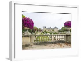 Jardin Du Luxembourg with Palace du Luxembourg with formal garden-Sylvia Gulin-Framed Photographic Print