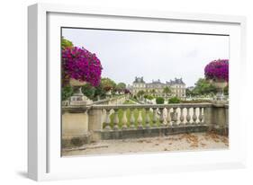 Jardin Du Luxembourg with Palace du Luxembourg with formal garden-Sylvia Gulin-Framed Photographic Print
