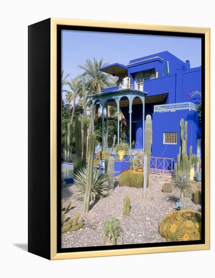 Jardin Majorelle, Marrakech (Marrakesh), Morocco, North Africa, Africa-Bruno Morandi-Framed Premier Image Canvas