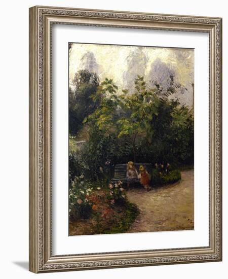 Jardin potager à l'Hermitage, à Pontoise-Camille Pissarro-Framed Giclee Print