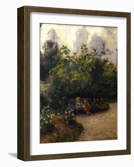 Jardin potager à l'Hermitage, à Pontoise-Camille Pissarro-Framed Giclee Print