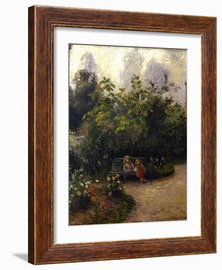 Jardin potager à l'Hermitage, à Pontoise-Camille Pissarro-Framed Giclee Print