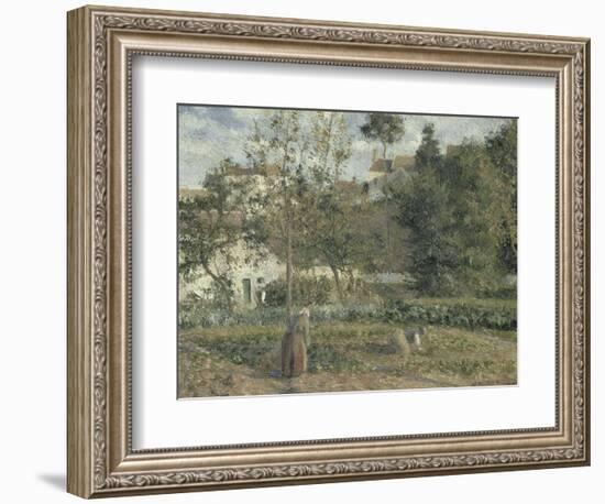 Jardin potager à L'Hermitage, Pontoise-Camille Pissarro-Framed Giclee Print