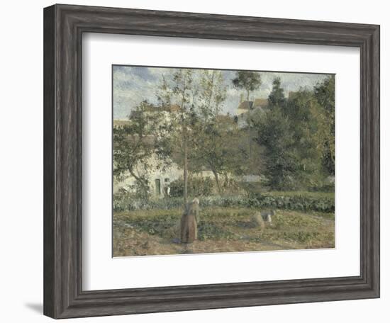 Jardin potager à L'Hermitage, Pontoise-Camille Pissarro-Framed Giclee Print