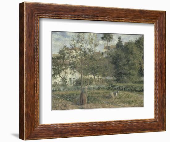 Jardin potager à L'Hermitage, Pontoise-Camille Pissarro-Framed Giclee Print