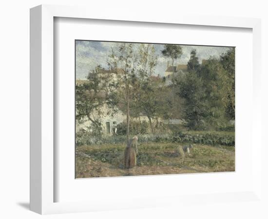 Jardin potager à L'Hermitage, Pontoise-Camille Pissarro-Framed Giclee Print