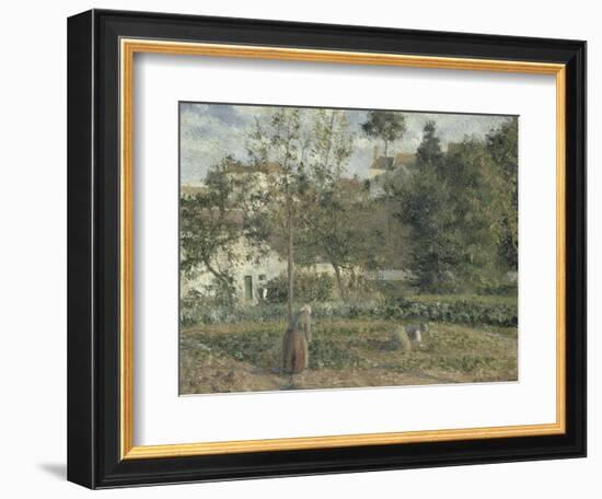 Jardin potager à L'Hermitage, Pontoise-Camille Pissarro-Framed Giclee Print