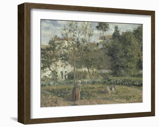 Jardin potager à L'Hermitage, Pontoise-Camille Pissarro-Framed Giclee Print