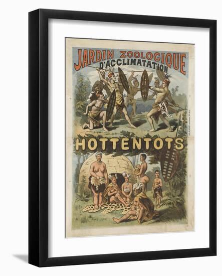 Jardin zoologique d'acclimatation, Hottentots-null-Framed Giclee Print