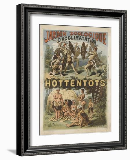 Jardin zoologique d'acclimatation, Hottentots-null-Framed Giclee Print