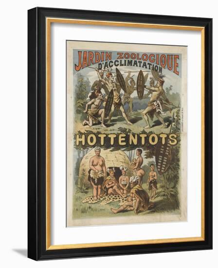 Jardin zoologique d'acclimatation, Hottentots-null-Framed Giclee Print