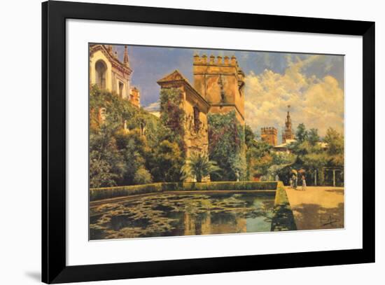 Jardines del Alcazar de Sevilla-Manuel Garcia Y Rodriguez-Framed Art Print