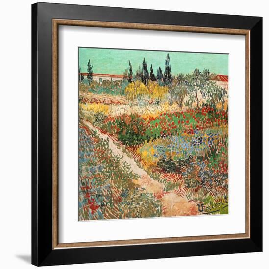 Jardins En Fleurs Avec Sentier-Vincent van Gogh-Framed Art Print