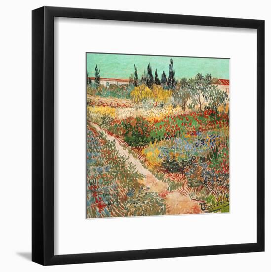 Jardins En Fleurs Avec Sentier-Vincent van Gogh-Framed Art Print