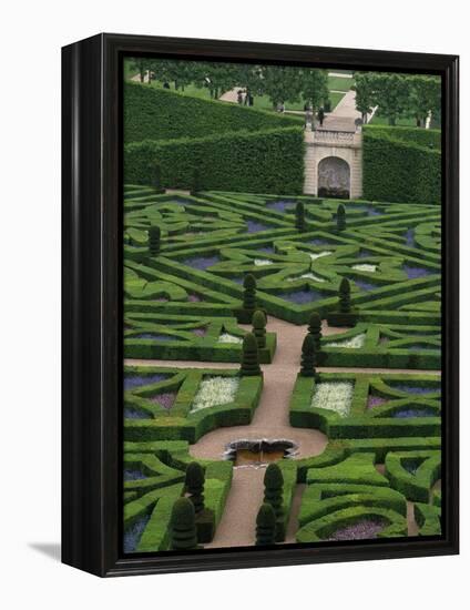 Jardins Et Chateau Villandry, France-Walter Bibikow-Framed Premier Image Canvas