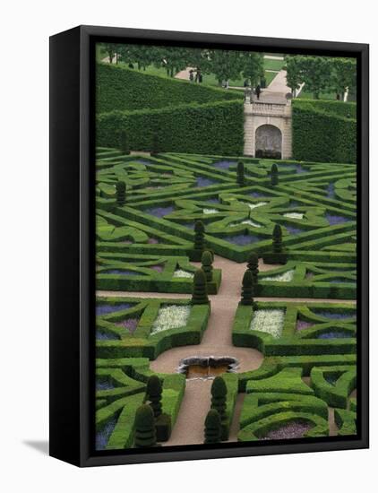 Jardins Et Chateau Villandry, France-Walter Bibikow-Framed Premier Image Canvas