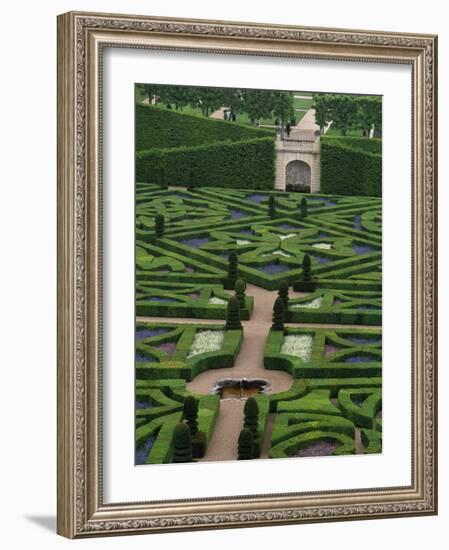 Jardins Et Chateau Villandry, France-Walter Bibikow-Framed Photographic Print