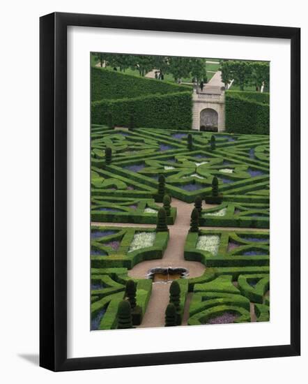 Jardins Et Chateau Villandry, France-Walter Bibikow-Framed Photographic Print