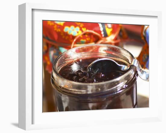 Jars Pots of Marmelade Covered with Provencal Cloth, Clos Des Iles, Le Brusc-Per Karlsson-Framed Photographic Print