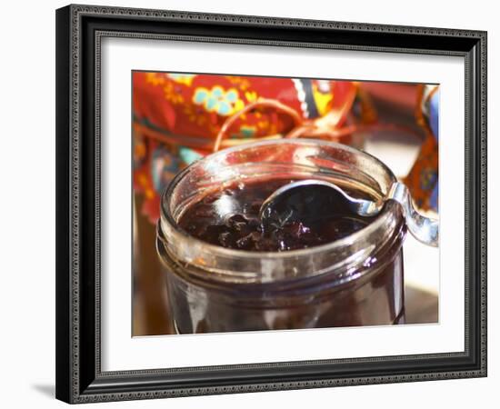 Jars Pots of Marmelade Covered with Provencal Cloth, Clos Des Iles, Le Brusc-Per Karlsson-Framed Photographic Print