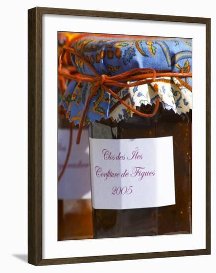 Jars Pots of Marmelade Covered with Provencal Cloth, Clos Des Iles, Le Brusc-Per Karlsson-Framed Photographic Print