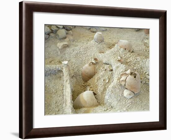 Jars Unearthed at the Archaeological Site of Akrotiri on Thera-null-Framed Giclee Print