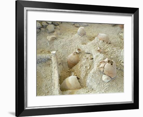 Jars Unearthed at the Archaeological Site of Akrotiri on Thera-null-Framed Giclee Print