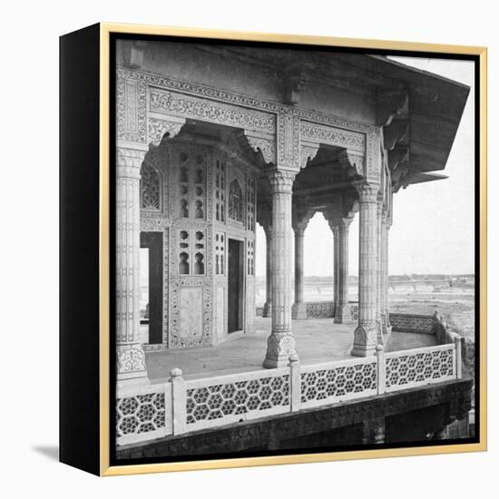 Jasmine Tower, Agra Fort, Agra, India, Early 20th Century-H & Son Hands-Framed Premier Image Canvas