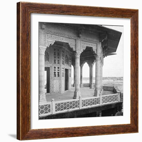 Jasmine Tower, Agra Fort, Agra, India, Early 20th Century-H & Son Hands-Framed Giclee Print