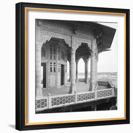 Jasmine Tower, Agra Fort, Agra, India, Early 20th Century-H & Son Hands-Framed Giclee Print