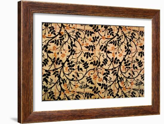 Jasmine Trail Curtain Design, 1868-70 (Printed Cotton)-William Morris-Framed Giclee Print