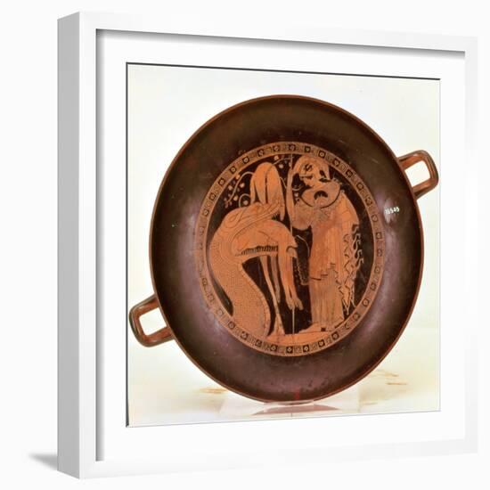 Jason is Regurgitated after Being Swallowed by a Serpent, Athenian Red, Kylix Drinking Cup, Greek-null-Framed Giclee Print