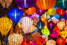 Hand-made silk lanterns for sale on the street in Hoi An, Quang Nam Province, Vietnam-Jason Langley-Photographic Print