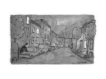 A man passing an alley with a sign pointing to "scenic area" with a valley... - New Yorker Cartoon-Jason Patterson-Premium Giclee Print