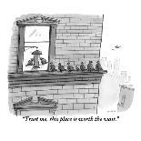 "It would be a shame if they surrendered before we had a chance to shoot t?" - New Yorker Cartoon-Jason Patterson-Premium Giclee Print
