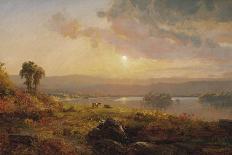 Sunset over Lake Thrasemine-Jasper Francis Cropsey-Framed Giclee Print