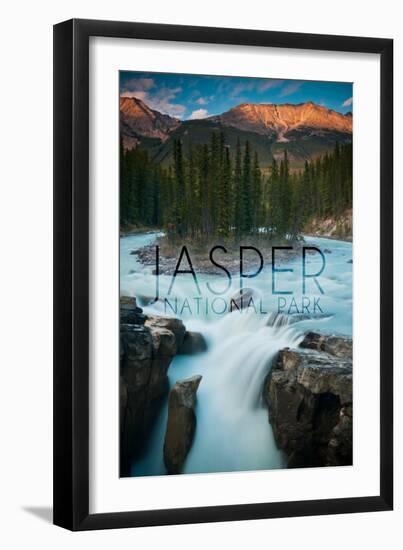 Jasper National Park, Alberta, Canada - Sunwapta Falls-Lantern Press-Framed Art Print