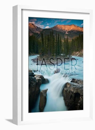 Jasper National Park, Alberta, Canada - Sunwapta Falls-Lantern Press-Framed Art Print